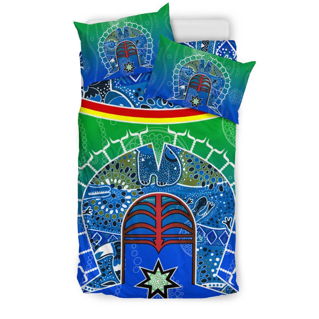 bedding-set-torres-strait-symbol-with-aboriginal-patterns