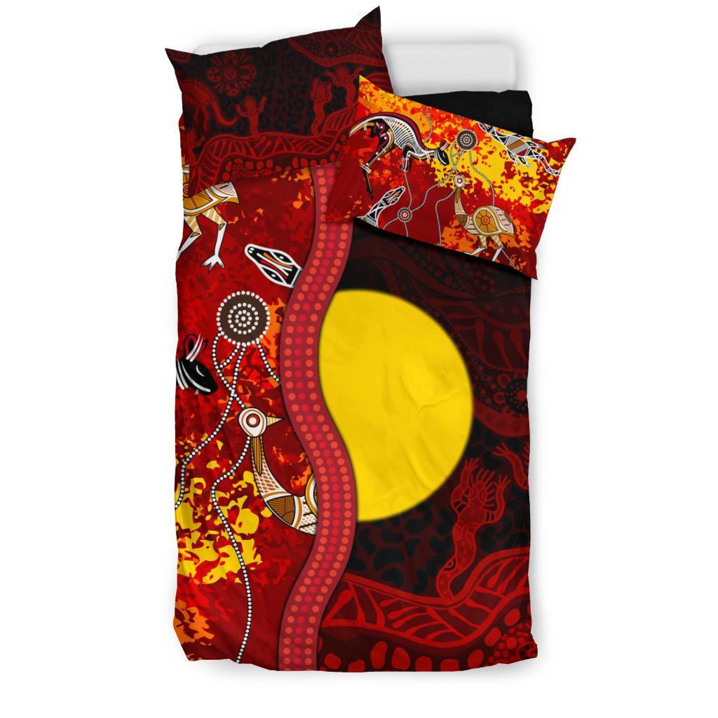 aboriginal-bedding-set-red-indigenous-flag