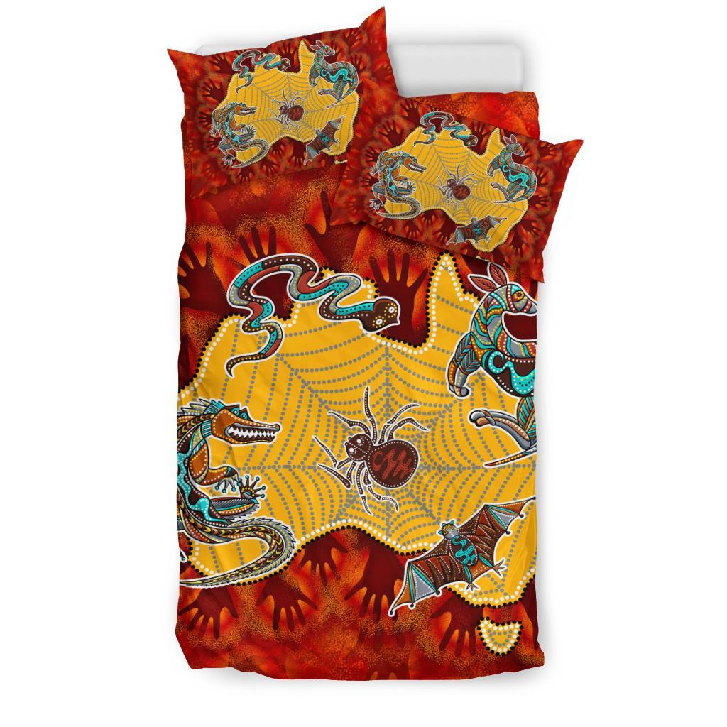 aboriginal-bedding-set-australia-map-hand-patterns-spider-web