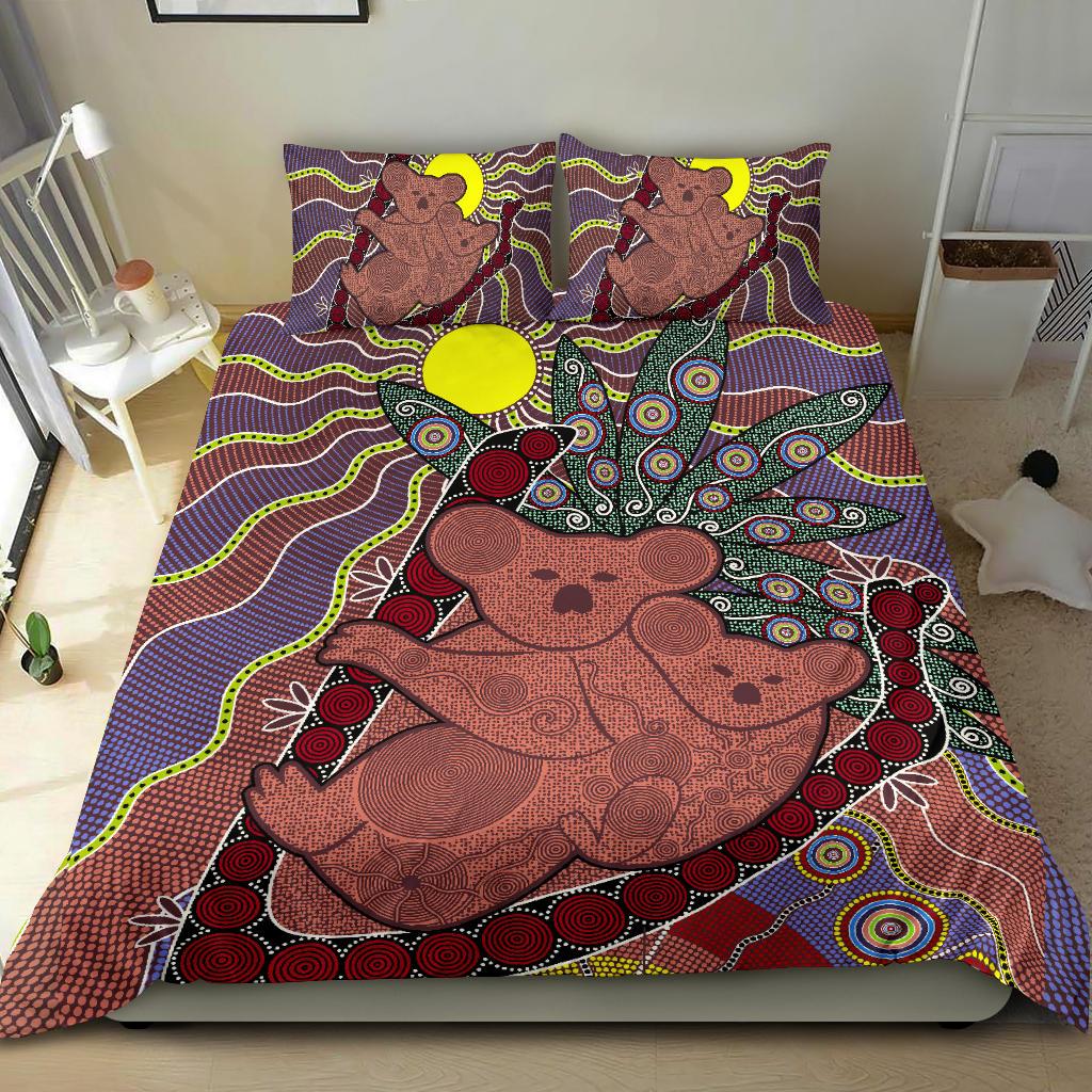 aboriginal-bedding-sets-koala-sun-dot-painting-circle-patterns