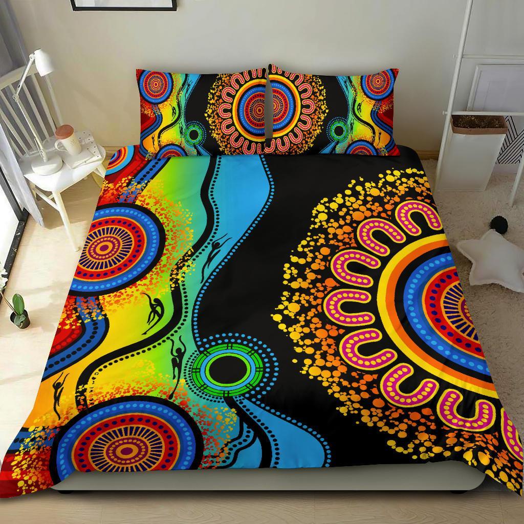 aboriginal-bedding-set-dot-painting-indigenous-circle-patterns-blue-dream