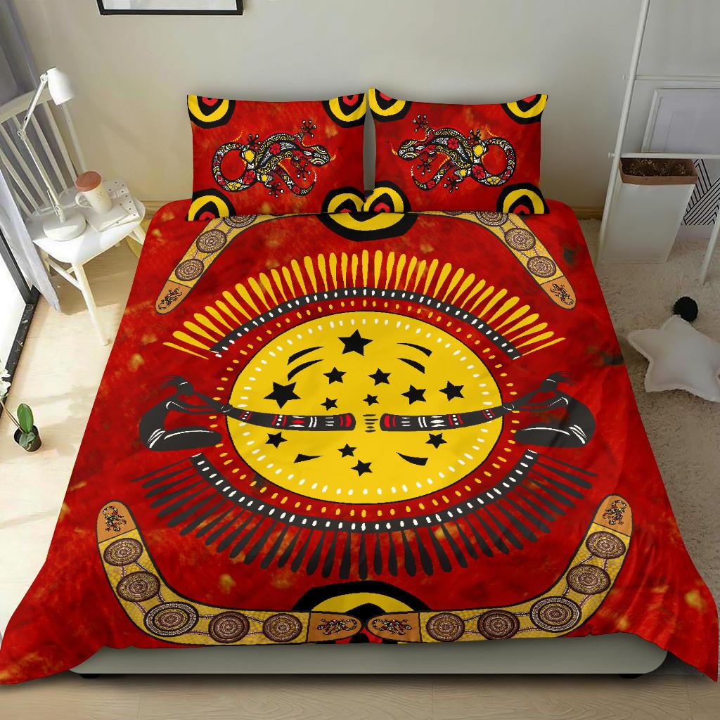 1saustralia-bedding-set-aboriginal-boomerang-and-lizard-pattern