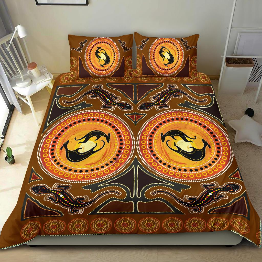 1saustralia-bedding-set-aboriginal-kangaroo-lizard-dot-pattern