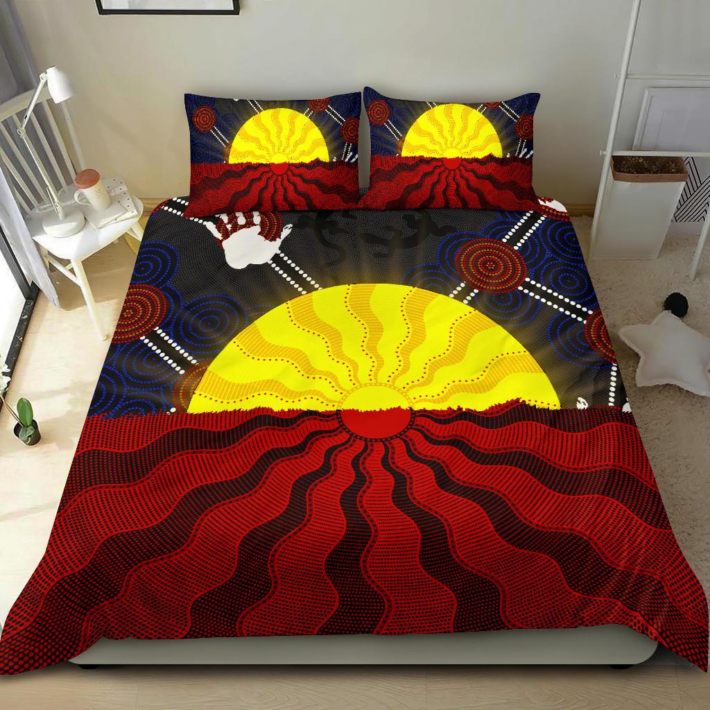 aboriginal-bedding-set-aboriginal-lives-matter-flag-sun-dot-painting