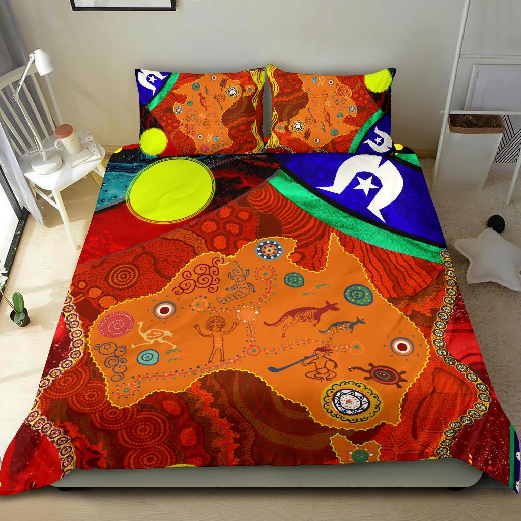 bedding-set-australia-map-aboriginal-patterns