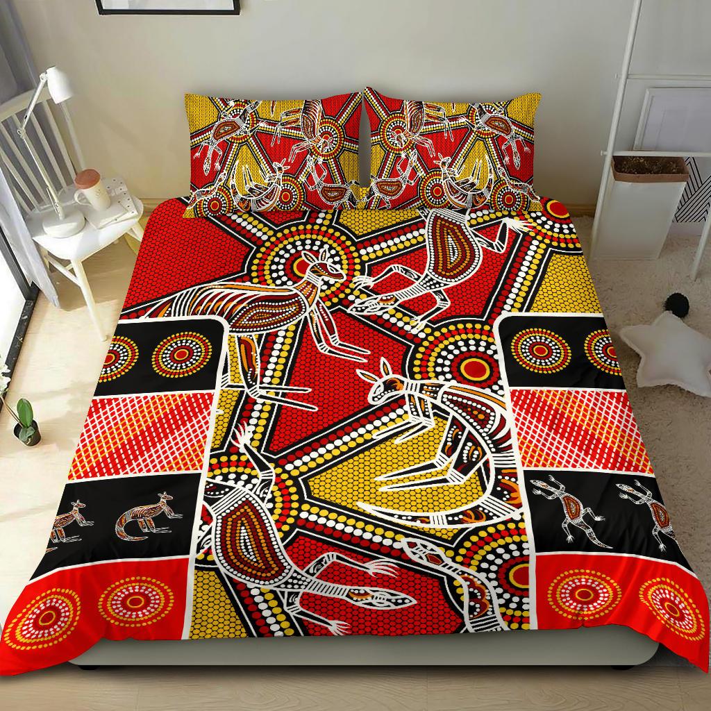 aboriginal-bedding-set-kangaroo-dot-painting-patterns