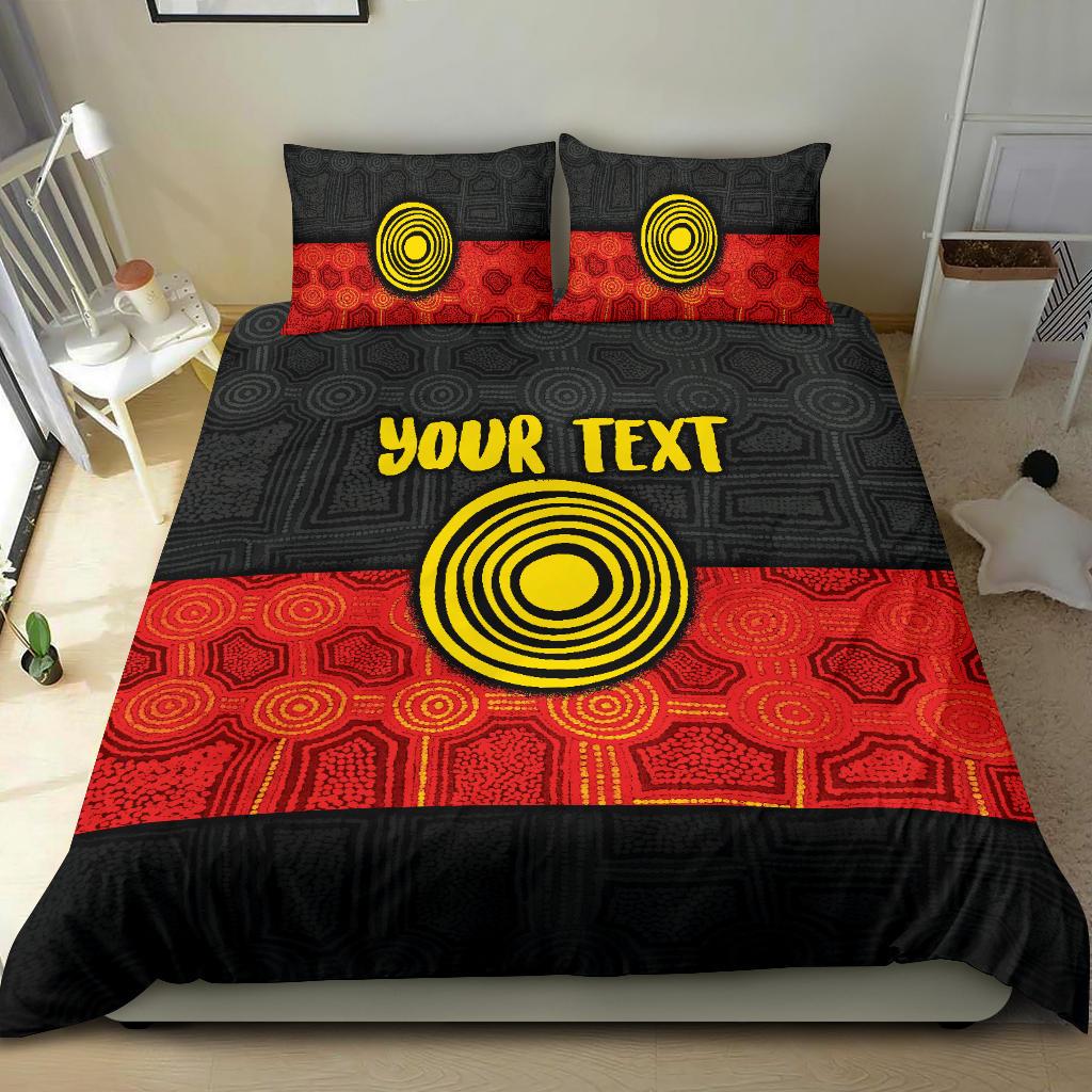 personalised-aboriginal-bedding-set-aussie-indigenous-flag