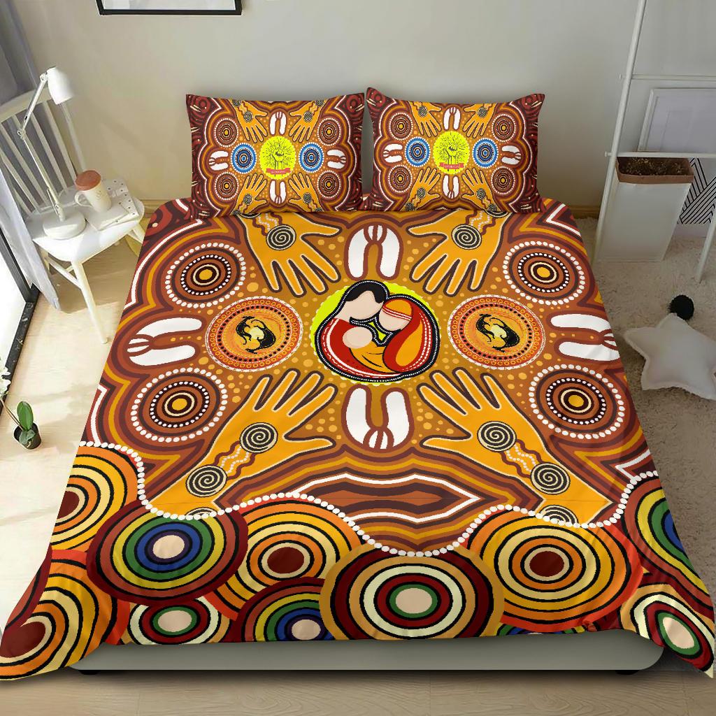 bedding-sets-aboriginal-family-with-dot-painting