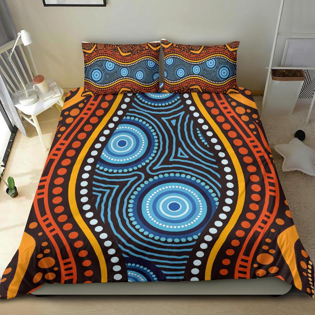 aboriginal-bedding-set-boomerang-circle-dot-painting-art-ver01