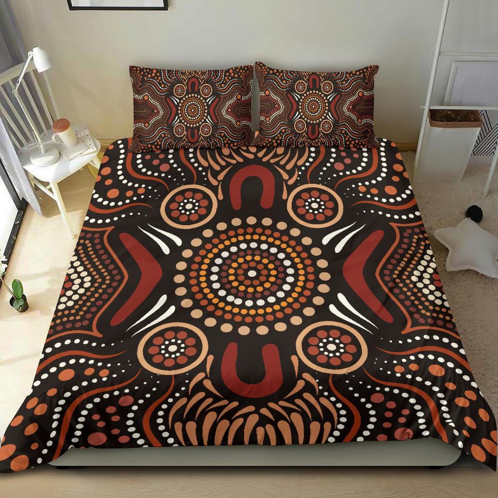 aboriginal-bedding-set-boomerang-circle-dot-painting-art-ver02