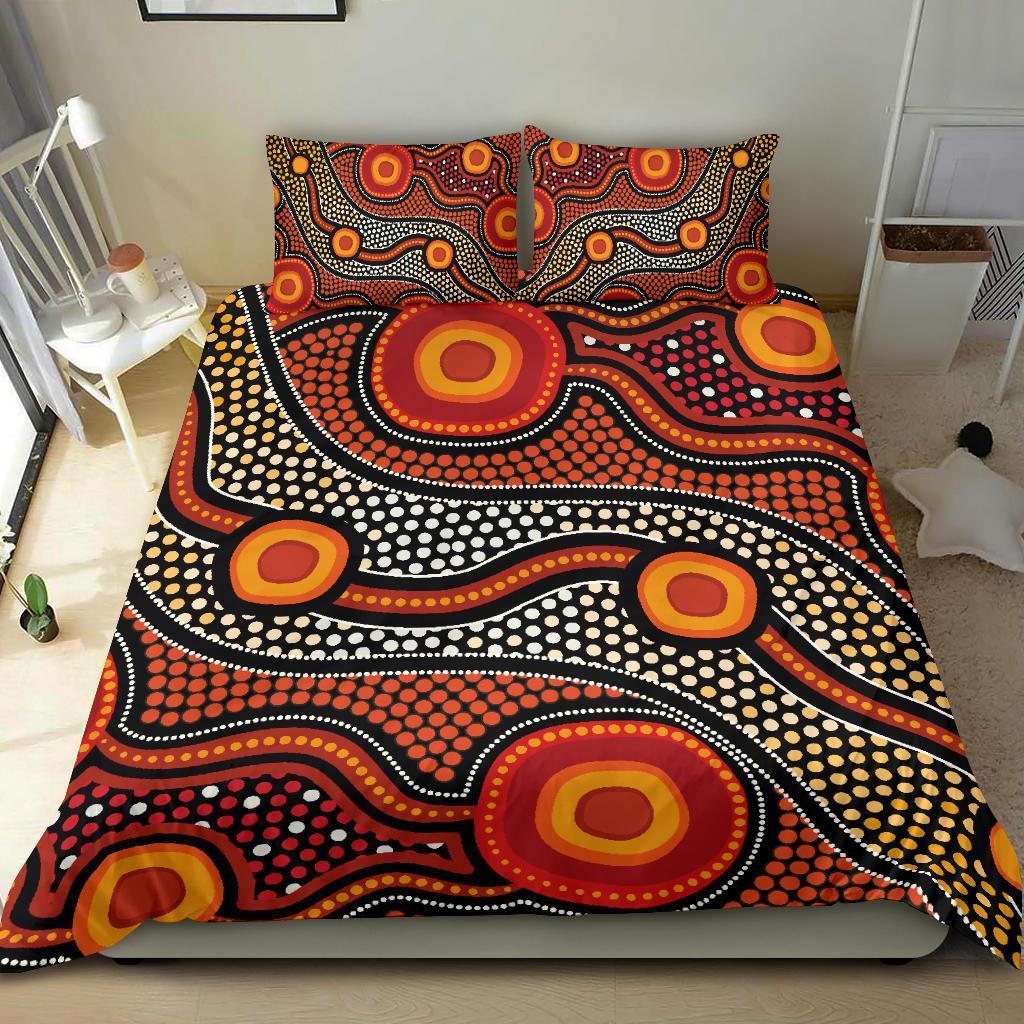 aboriginal-bedding-set-landscape-circle-dot-painting-art