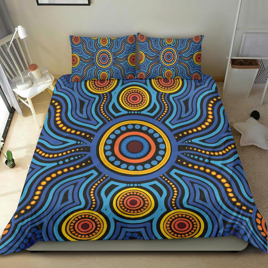 aboriginal-bedding-set-aboriginal-flower-blue-dot-painting-art