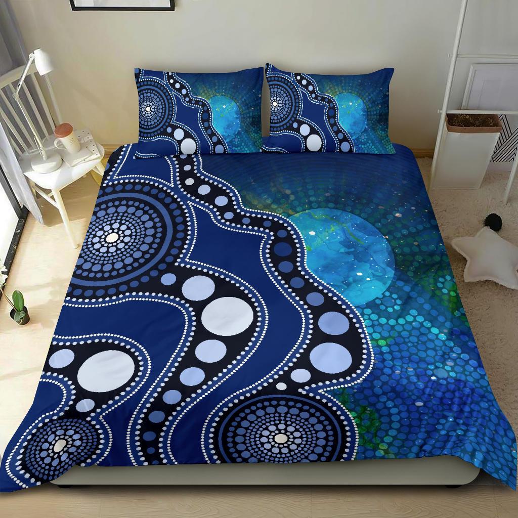 aboriginal-bedding-set-australia-indigenous-flag-circle-dot-painting-art-blue