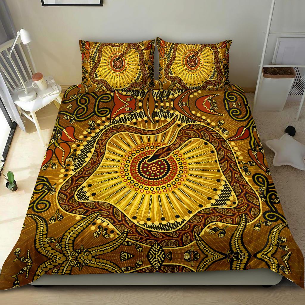 bedding-set-australian-aboriginal-snake-rainbow-serpent