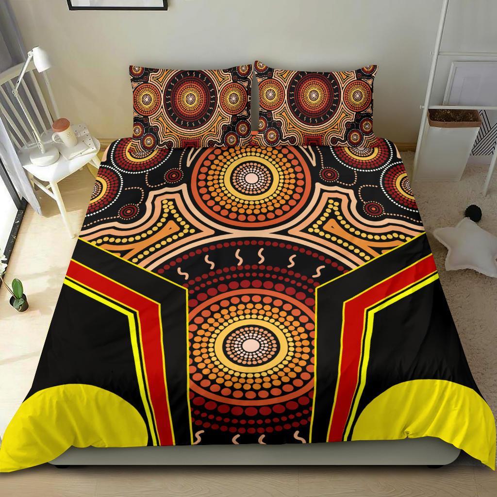 bedding-set-aboriginal-with-dot-painting-art