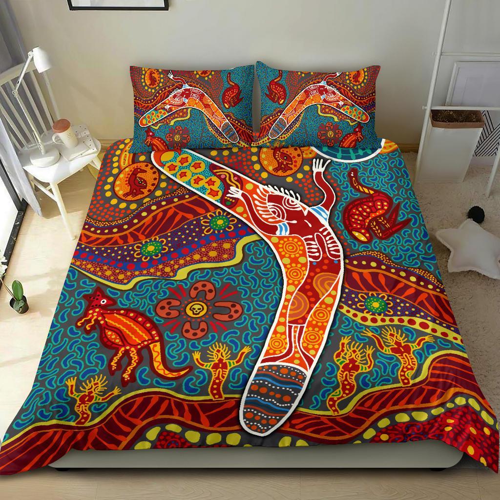 aboriginal-bedding-set-indigenous-boomerang