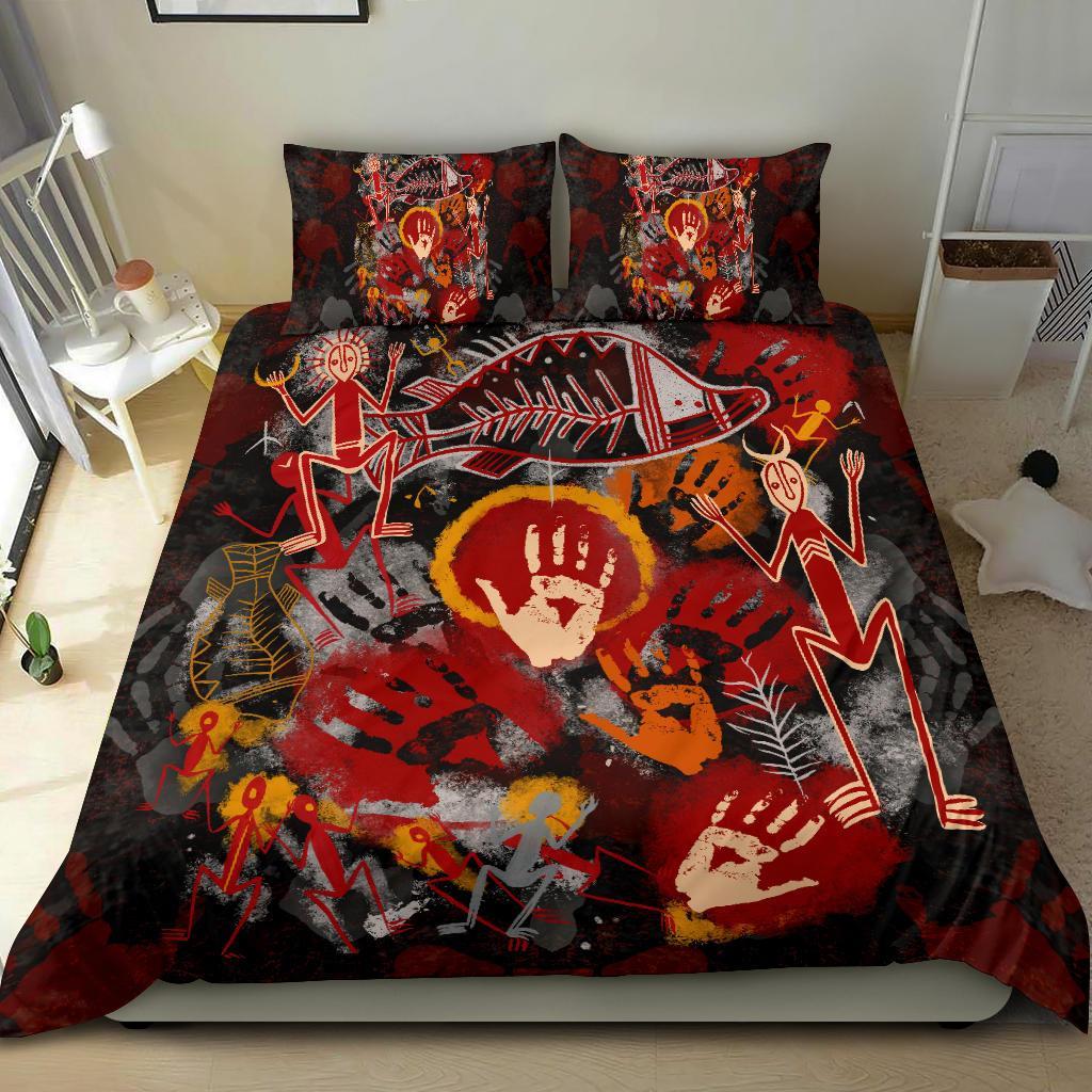 aboriginal-bedding-set-indigenous-fish-hand-art