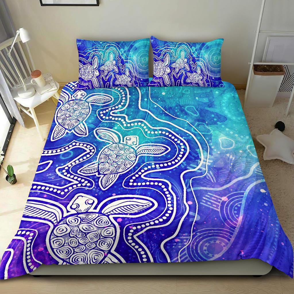 aboriginal-bedding-set-sea-turtle-with-indigenous-patterns-blue