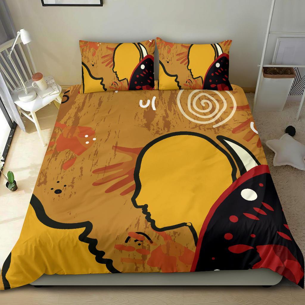 aboriginal-bedding-set-mother-and-son-hand-art