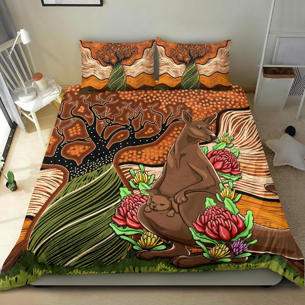 aboriginal-bedding-set-kangaroo-with-indigenous-tree