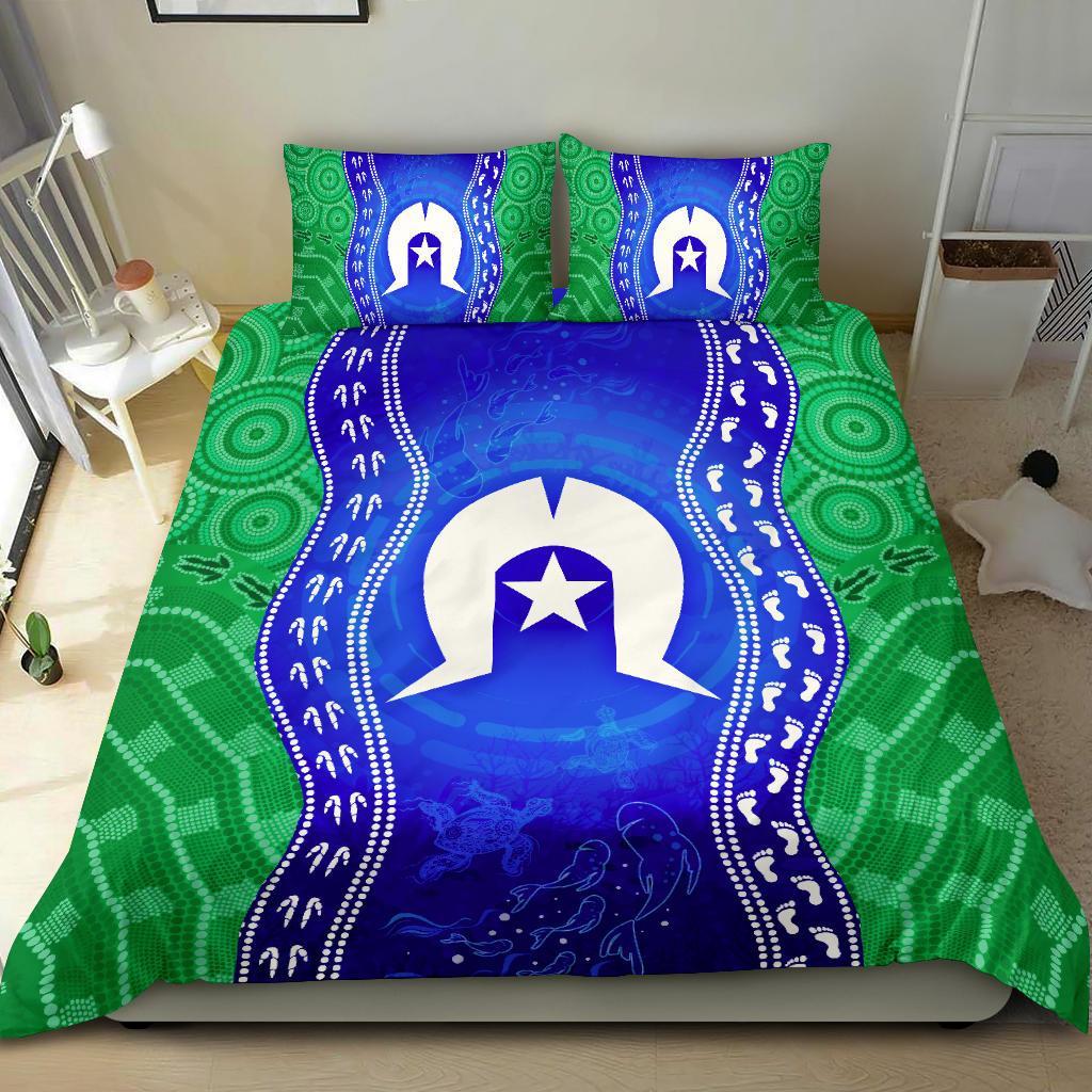 torres-strait-islanders-bedding-set-torres-symbol-with-aboriginal-patterns