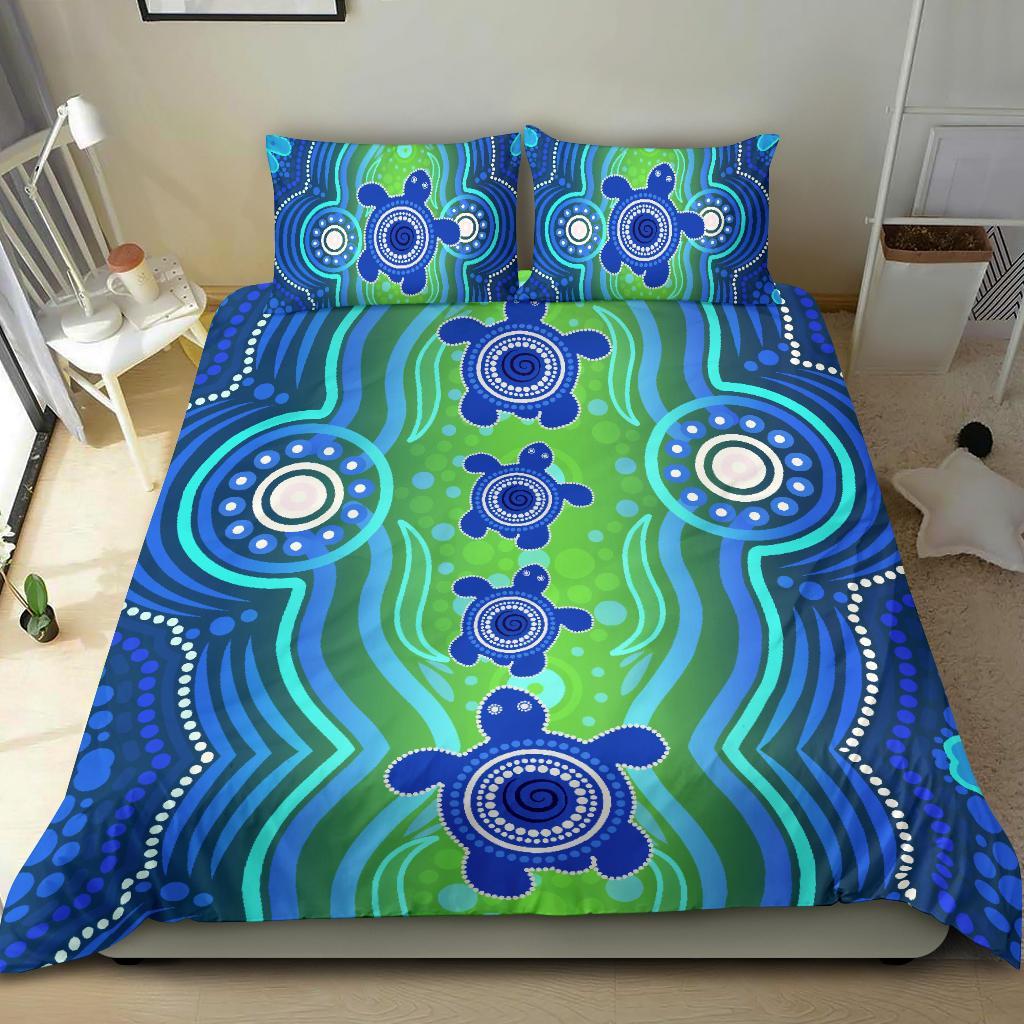 1staustrali-aboriginal-bedding-set-aboriginal-turtle-family