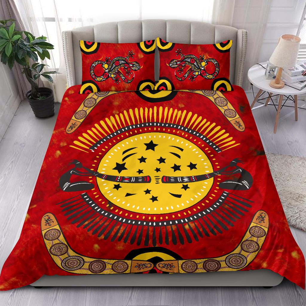 1saustralia-bedding-set-aboriginal-boomerang-and-lizard-pattern