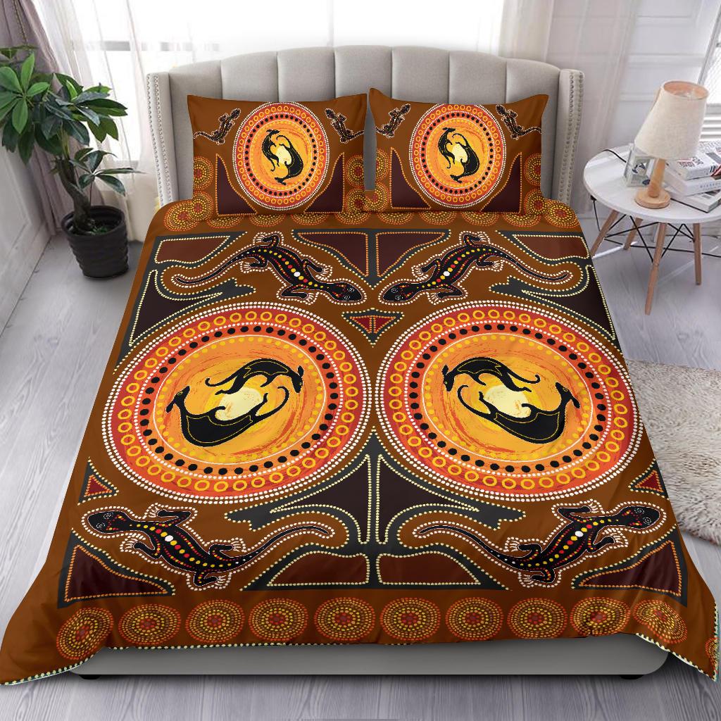 1saustralia-bedding-set-aboriginal-kangaroo-lizard-dot-pattern