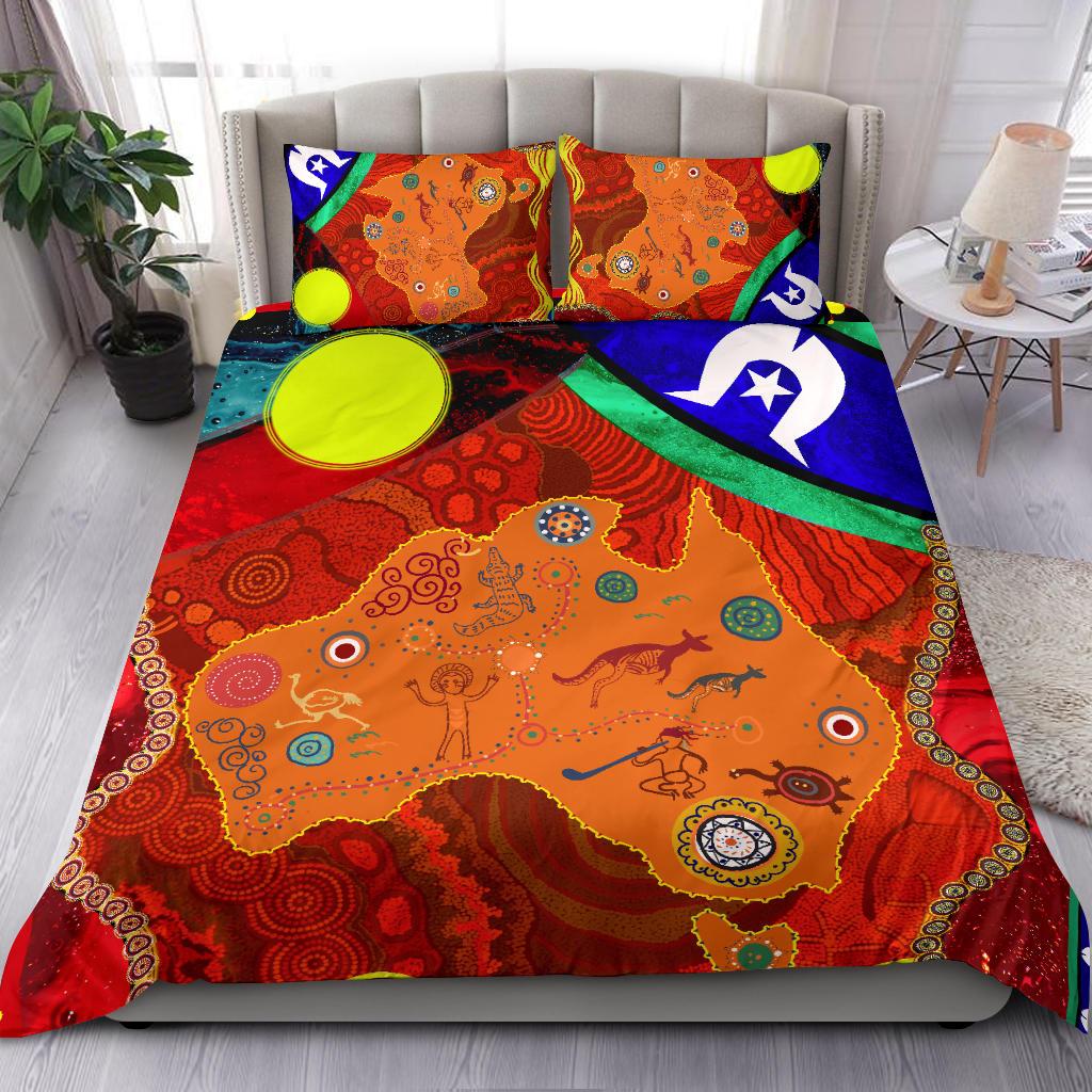 bedding-set-australia-map-aboriginal-patterns