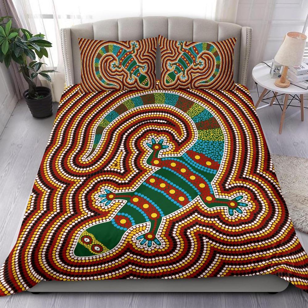 aboriginal-bedding-set-lizard-dot-painting-patterns