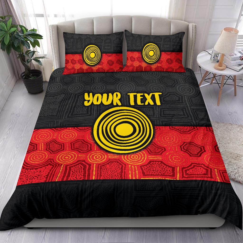 personalised-aboriginal-bedding-set-aussie-indigenous-flag