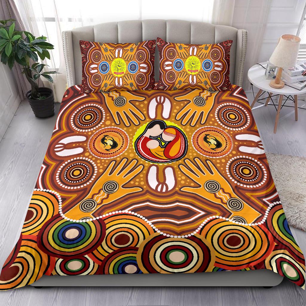 bedding-sets-aboriginal-family-with-dot-painting