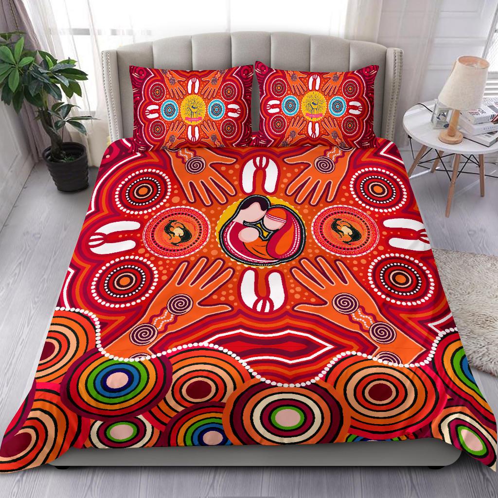 bedding-sets-aboriginal-family-with-dot-painting-art