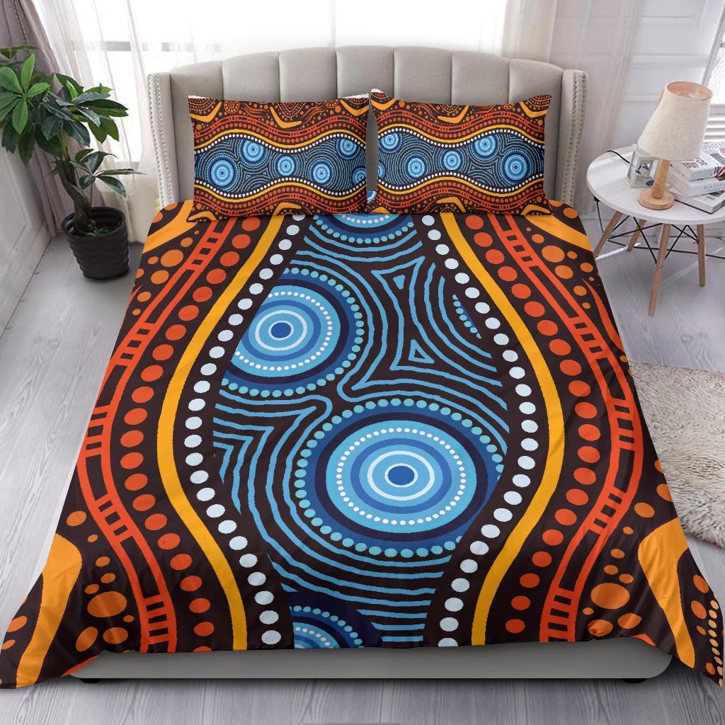 aboriginal-bedding-set-boomerang-circle-dot-painting-art-ver01