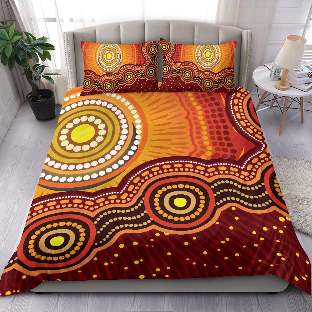 aboriginal-bedding-set-sunrise-aboriginal-art