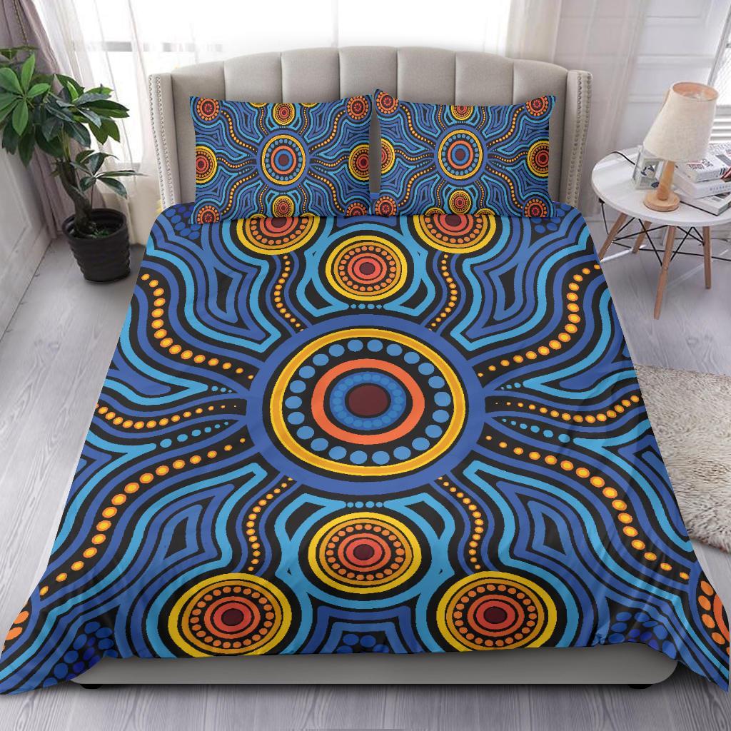 aboriginal-bedding-set-aboriginal-flower-blue-dot-painting-art