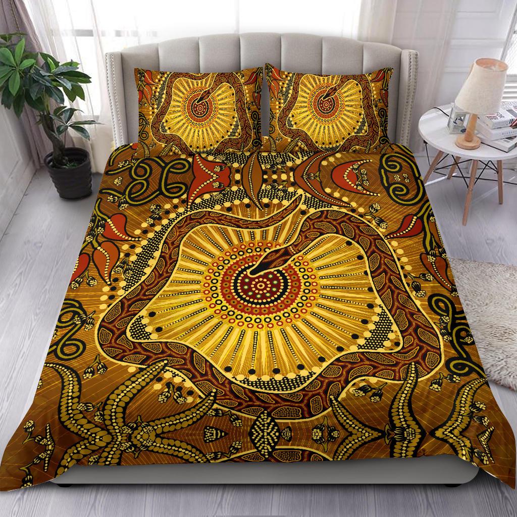 bedding-set-australian-aboriginal-snake-rainbow-serpent