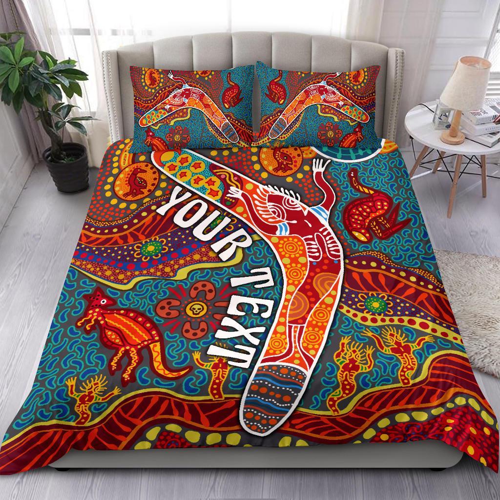 aboriginal-personalised-bedding-set-indigenous-boomerang