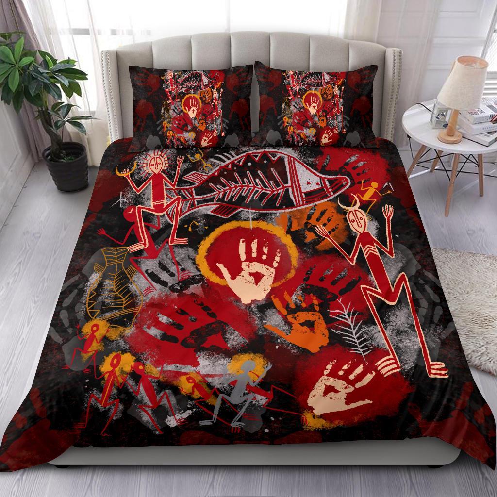 aboriginal-bedding-set-indigenous-fish-hand-art