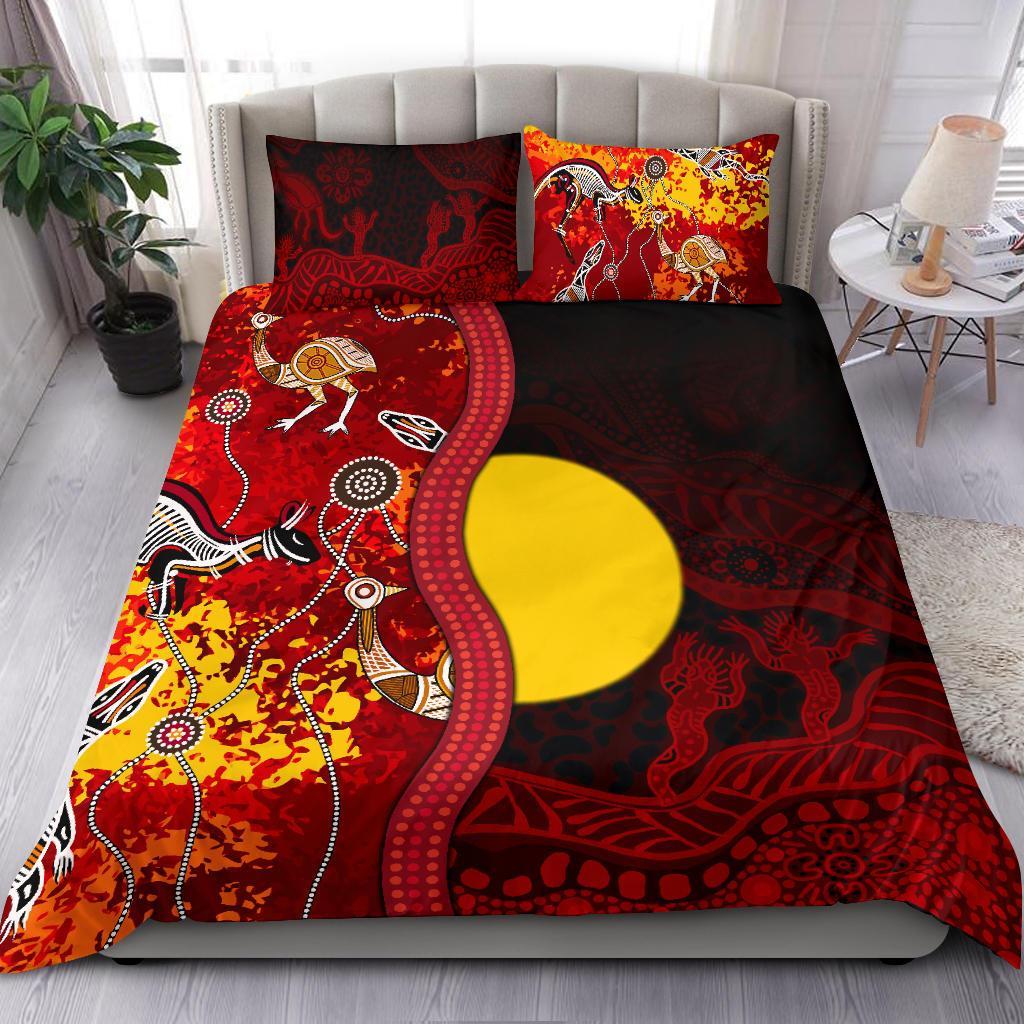 aboriginal-bedding-set-red-indigenous-flag