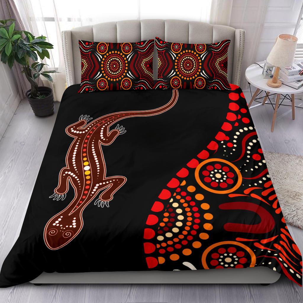 aboriginal-bedding-set-aboriginal-lizard-with-dot-painting-patterns