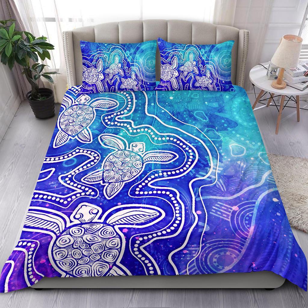 aboriginal-bedding-set-sea-turtle-with-indigenous-patterns-blue