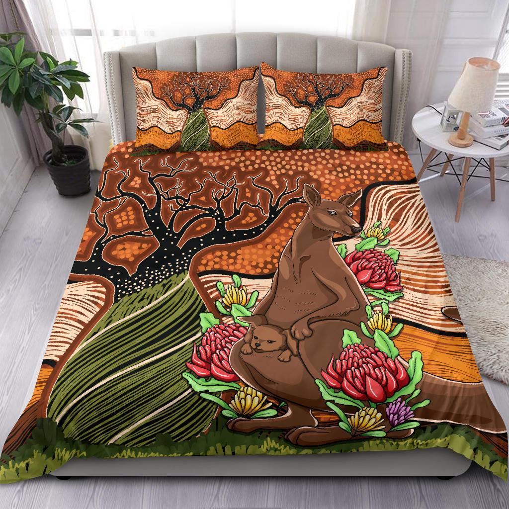 aboriginal-bedding-set-kangaroo-with-indigenous-tree