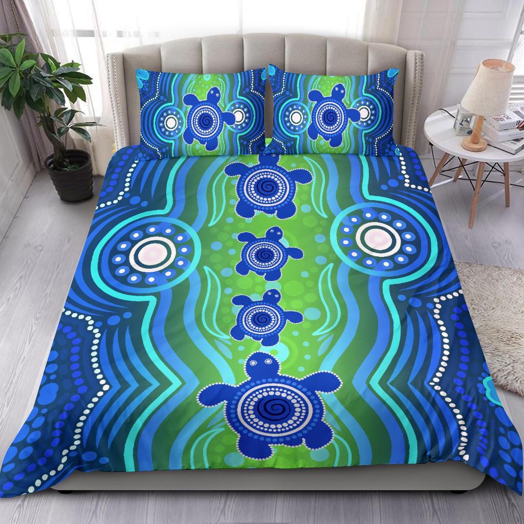 1staustrali-aboriginal-bedding-set-aboriginal-turtle-family