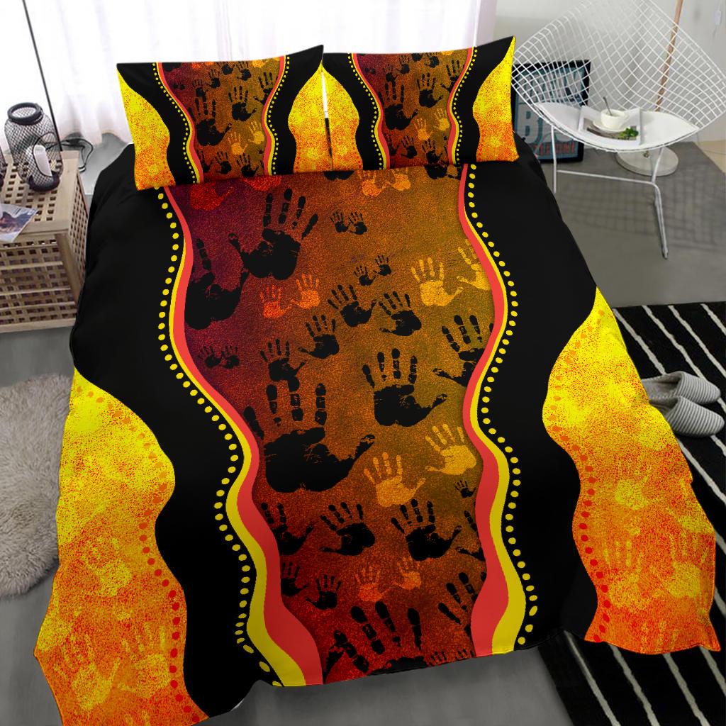 bedding-sets-aboriginal-rock-painting-hand-art-golden-style