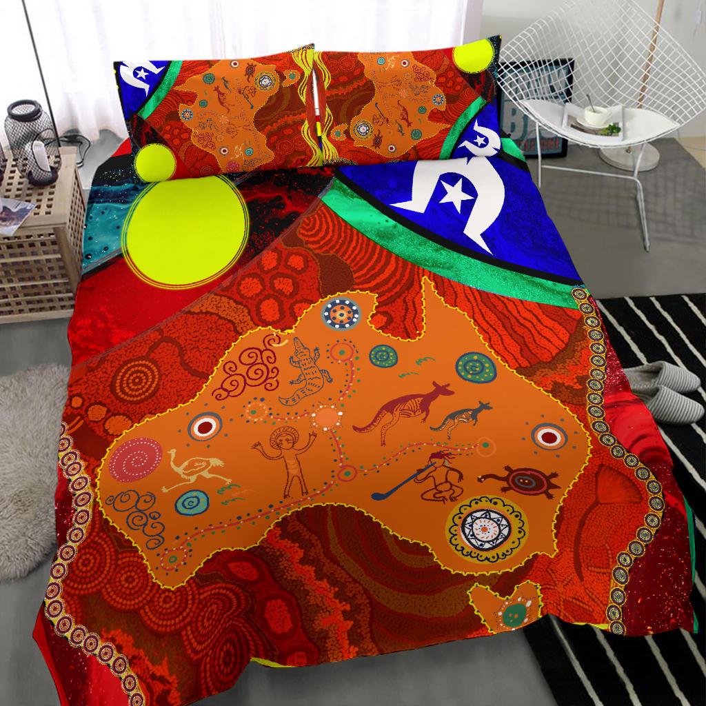 bedding-set-australia-map-aboriginal-patterns