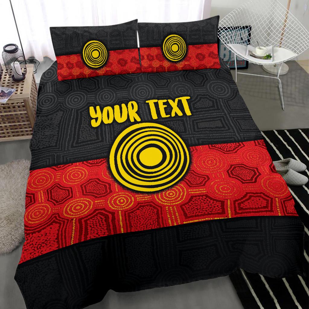 personalised-aboriginal-bedding-set-aussie-indigenous-flag