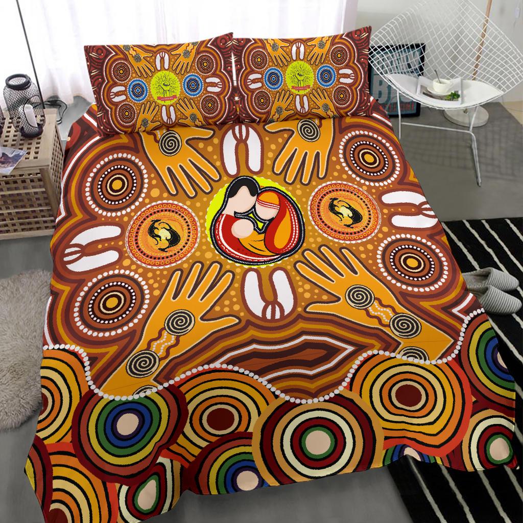 bedding-sets-aboriginal-family-with-dot-painting