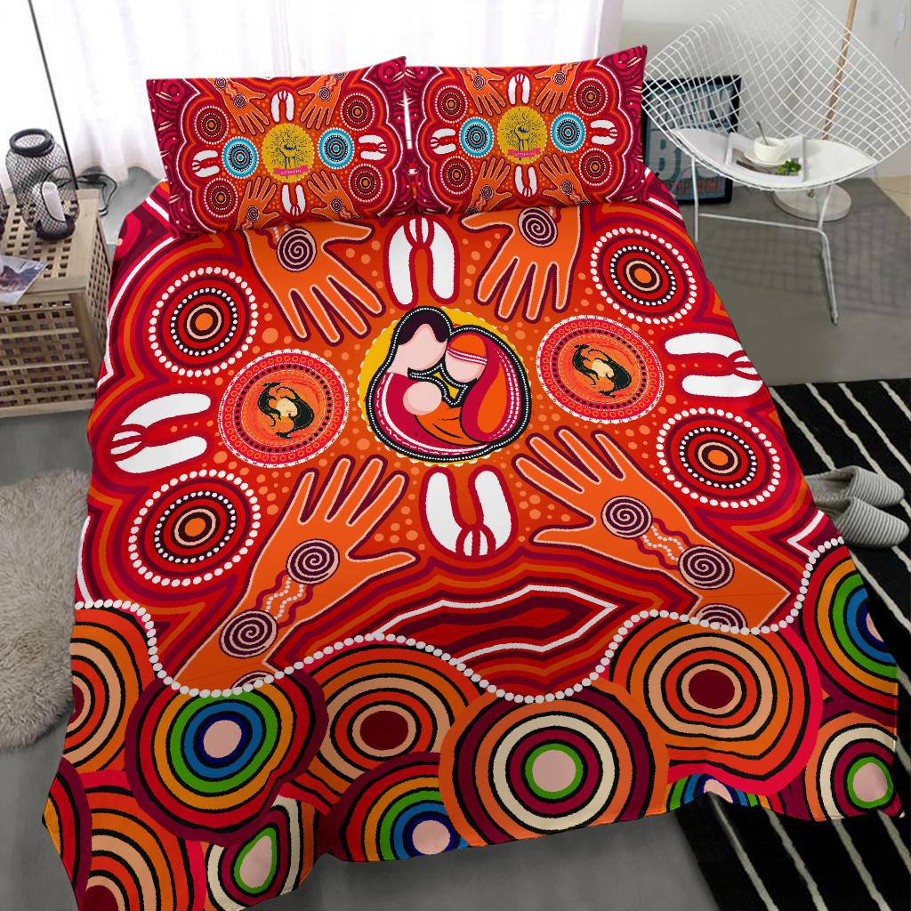 bedding-sets-aboriginal-family-with-dot-painting-art