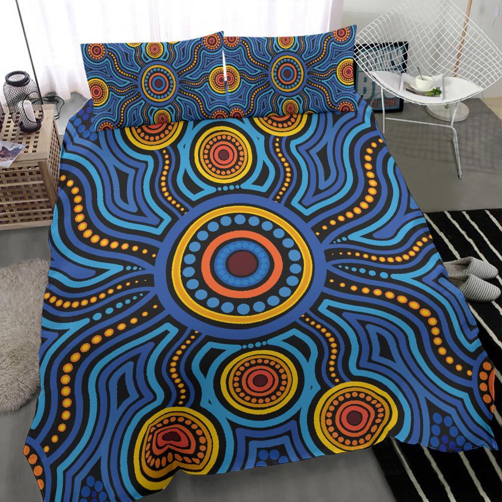 aboriginal-bedding-set-aboriginal-flower-blue-dot-painting-art